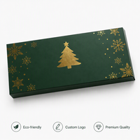 Boîte cadeau de Noël personnalisée, boîte en papier rigide avec estampage à chaud en or, vernis UV sélectif, pour bijoux, chocolat, parfums, emballage OEM ODM