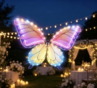 Drone LED Papillon Volant avec Ailes Bioniques Lumineuses, Ornements pour Mariage, Anniversaire, Noël, Nouvel An, Fêtes