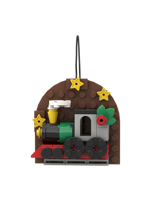 Cadeau de Noël, décoration de porte d'entrée, ornement de maison, anneau de neige, flocon de neige, ensemble de blocs de construction en plastique DIY pour enfants