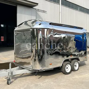 Carrito de Comida Rápida Estándar Alemán para Hamburguesas y Pizza, Remolque Móvil con Cocina Completa - Product Image 1
