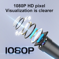 Caméra endoscopique industrielle avec écran IPS de 4,3 pouces, 1080P HD, IP67, focale de 2 à 10 cm, 8 LED, rotation à 180 degrés