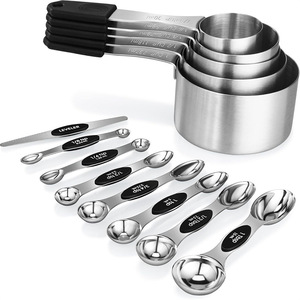 Magnetic Stainless Steel Measuring Cups and Spoons Set Nesting Dual-Sided Non-Slip Handle Stackable Baking <strong>Tools</strong> <strong>Kitchen</strong> <strong>Gadgets</strong> - Product Image 2