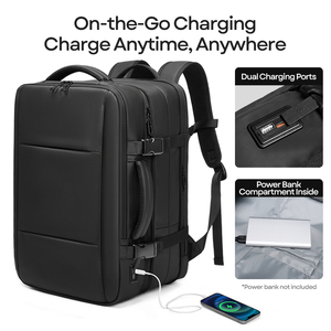 Sac à dos pour <span class=keywords><strong>ordinateur</strong></span> portable moderne de haute qualité pour hommes et femmes avec plusieurs compartiments, port de charge USB, sacs de voyage d'affaires, imperméables - Product Image 4