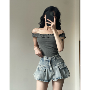 Camiseta superventas para mujer, de color sólido, nuevo diseño, etiqueta personalizada, algodón elástico, corte ajustado, blusa para mujer - Product Image 4