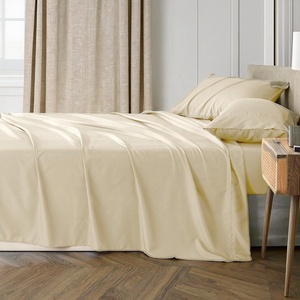 Ga Trải Giường đặt 4 miếng hiện đại đơn giản 100% tre khách sạn Ga Trải Giường đặt kích thước đôi bao gồm tấm ga trải giường phẳng được trang bị dệt - Product Image 3