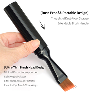 แปรงแต่งหน้ารองพื้นแบบมืออาชีพ ขนแปรงนุ่ม ผลิตจากโรงงานโดยตรง ด้ามจับปรับแต่งได้ บรรจุภัณฑ์และฉลากสินค้าสั่งทำได้ - Product Image 2