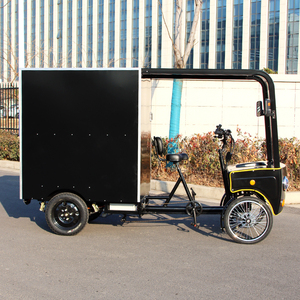 Vélo à 4 roues à gros pneus à vendre Quadricycle de transport Vélo adulte à forte charge 4 roues Tricycle <span class=keywords><strong>électrique</strong></span> de transport avec cabine - Product Image 3