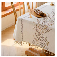 Offre Spéciale couverture de table coton lin broderie fleur plante nappe pas cher nappe en gros usine nappe