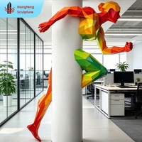 Escultura Decorativa de Guante de Boxeo de Resina de Fibra de Vidrio para Exteriores, Logotipo de Gimnasio 3D Personalizado y Atractivo, Estatua para Decoración Exterior