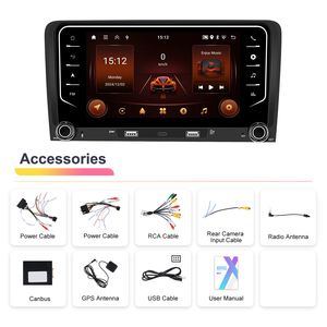 Hikity pour <span class=keywords><strong>Audi</strong></span> A3 8P /<span class=keywords><strong>S3</strong></span>/RS3 7 ''Android autoradio stéréo 2 + 64G sans fil Carplay/Android Auto/GPS/WiFi personnalisation audio de voiture - Product Image 6