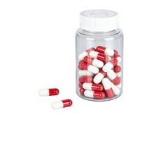 Flacon à médicaments rond transparent à large ouverture de 340 ml avec couvercle de sécurité, modèle B-340A en PET de qualité alimentaire