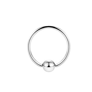Anillo de titanio G23 con bola cautiva F136 BCR |   Joyas Multiusos para Perforaciones de Nariz, Labios y Orejas |   Joyería Corporal Hipoalergénica de Titanio - Product Image 5