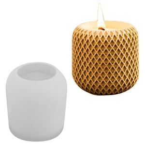 DM822 DIY Nouveau Moule en Silicone Résine Époxy pour Pot, Vase, Boîte de Rangement, Gobelet en Maille – Bougie en <span class=keywords><strong>Cire</strong></span> de Soja, Plâtre, Ciment – Décoration - Product Image 5