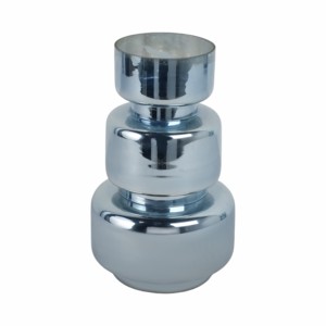 Jarrón de Vidrio Cilíndrico Apilable con Acabado Brillante, Elegante Silueta Decorativa para Flores, Ideal para Sala de Estar, Oficina en Casa o como Adorno - Product Image 3