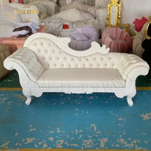 Vente <span class=keywords><strong>en</strong></span> gros de luxueuse <span class=keywords><strong>chaise</strong></span> <span class=keywords><strong>longue</strong></span> de banquet de mariage canapé <span class=keywords><strong>en</strong></span> cuir PU blanc <span class=keywords><strong>chaise</strong></span> King - Product Image 1