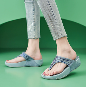 UP-5980r 40 41 Größe Damen Plattform Absatz Sandalen Sommer <span class=keywords><strong>Casual</strong></span> Flip Flops Wedges Hausschuhe Schuhe - Product Image 4