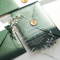 Boîte cadeau personnalisée transparente unique avec impression, cartes d'invitation de mariage en acrylique découpées au laser, invitation de mariage en acrylique miroir