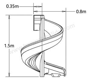 Toboggan aquatique en fibre <span class=keywords><strong>de</strong></span> verre en spirale <span class=keywords><strong>pour</strong></span> jardin résidentiel, design personnalisé, <span class=keywords><strong>pour</strong></span> enfants et adultes - Product Image 3