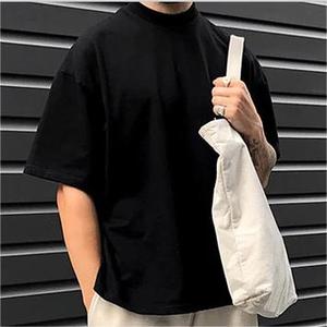 T-shirt Streetwear Col Montant Coupe Boxy Oversize 100% Coton Qualité Supérieure Grammage Lourd Fabricant - Product Image 5