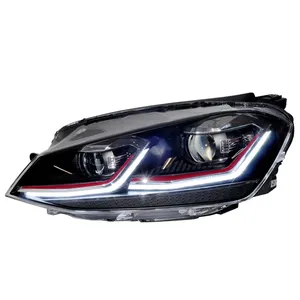 ECE Emark approved Tluuze Golf 7.5 style red stripe BiLED projector lens Golf 7 headlight