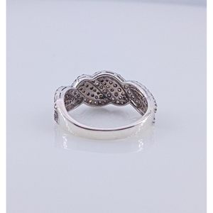 Bague de fiançailles en diamant Jewelspaark 1,11 carats en argent 925 taille 8 sertie pavé, bijoux fins pour femme - Product Image 5