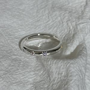 Anillo de Plata de Ley S925 de Alta Calidad con Diseño de Estrella Octogonal y Diamantes de Colores, Diseño de Nicho con un Dulce Valor Estético, Parte Trasera de Mud Locha - Product Image 5