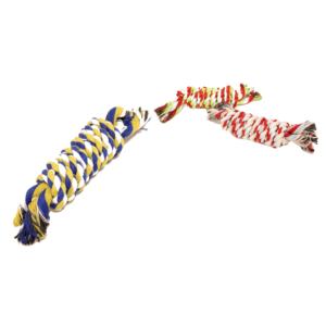 Corde en coton de 23 cm avec nœud en forme de bonbon pour jouets pour animaux de compagnie - Product Image 1