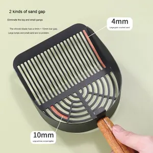 Pá de Areia para Gato Clássica em Aço Inoxidável Ecológica Modelo AA078, Lavável, Suprimentos de Limpeza para Animais de Estimação, Descarte de Resíduos com Furos Finos - Product Image 3