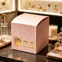 Boîtes cosmétiques créatives en carton, emballage pliable luxe rose pour rouge à lèvres et parfum, estampage à chaud doré personnalisé