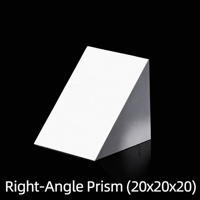 Prisme réflecteur optique personnalisé 20*20mm en verre avec revêtement miroir en aluminium