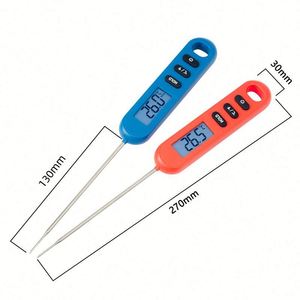 เครื่องวัดอุณหภูมิอาหารแบบดิจิตอลกันน้ำ 300 องศาเซลเซียส พร้อมจอ LCD ตอบสนองรวดเร็ว ทำจากพลาสติก สำหรับครัวเรือน - Product Image 5
