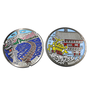 Customized Zinc Alloy Soft Enamel Scenic Landmark Souvenir Team Anniversary Gift Coasters for Tea <b>Cup</b> Drinks Gift - Product Image 1