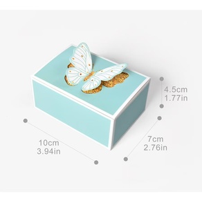 Boîte à bonbons pliable 3D en forme de papillon, vert menthe, en carton, cadeau carré, réutilisable, pour mariage, fête, décoration, <span class=keywords><strong>chocolat</strong></span>, vide - Product Image 5