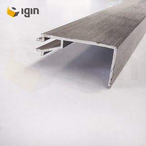 Profils en aluminium pour sous-cadre de mur-rideau en verre 26646, design minimaliste, usage décoratif - Product Image 1