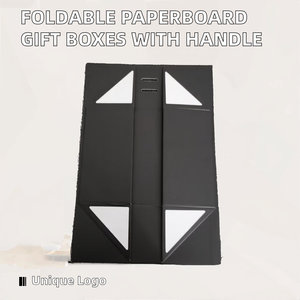 High-End Eco-Friendly Biodegradable Waterproof Foldable Paperboard Gift <b>Boxes</b> with Handle Space-Saving Customizable for Candles - Product Image 2