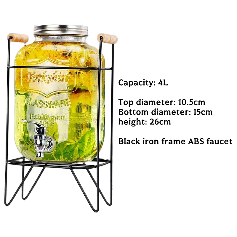Robinet ABS transparent 4L + support métallique