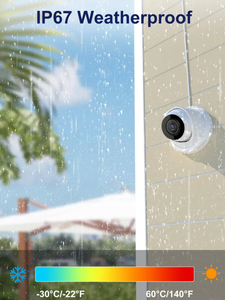 8MP <b>POE</b> IP67 Turret <b>Camera</b> <b>System</b> US Stock 4PCS with 8CH NVR 2TB HDD Human Vehicle Detection Smart Dual Light - Product Image 2