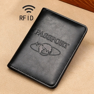 Porte-<span class=keywords><strong>passeport</strong></span> en cuir véritable vintage britannique populaire pour hommes, design international vintage, porte-cartes - Product Image 1
