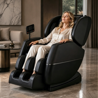 Fauteuil de massage corporel complet 8D LEMESY 2026 avec fonction zéro gravité, airbag, pression, chauffage, rouleaux pour les pieds et contrôle de la minuterie pour la maison