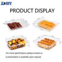 Conteneur en plastique PET haute transparence empilable pour fruits, noix, raisins secs, présentation en épicerie et emballage à emporter