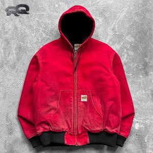 Custom Men's Vintage Style <b>Canvas</b> <b>Work</b> <b>Jacket</b> ODM Casual Winter Zippered Front High Sensitivity Stand 100% Cotton Hoody Style - Product Image 2
