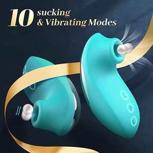 Estimulador de Pezones y Clítoris, Mini Vibrador para Mujeres Adultas y Parejas, 10 Modos de Succión de Clítoris, Potente, Masturbador de Punto G Vaginal - Product Image 1