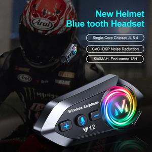 Nouveau modèle Y12 écouteurs sans fil étanches 500MAH casques de <span class=keywords><strong>moto</strong></span> Blue Tooth avec Radio Fm - Product Image 5