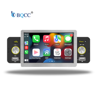 Autoradio BQCC 1DIN 5 pouces, sans fil/filaire, Carplay Android Auto, caméra de recul, USB, BT, RDS, radio FM, lecteur multimédia de voiture, autoradio Android