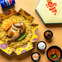 Halal-Restaurant Sechseckige Kraftpapier-Verpackung für Kabsa-Reis, Würziges Hähnchen, Bukhari Mandi, Sushi, Kartoffelchips, Babynahrung