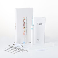 Nettoyeur de cire d'oreille intelligent pour otoscope d'outil de nettoyage de dissolvant sûr d'oreille avec cuillère de nettoyage de caméra photo et vidéo Earpick