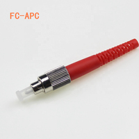 Connecteurs à fibres optiques monomodes Simplex Connecteur FC APC avec 0.9mm Boot Metal Body Connecteurs à fibres optiques à fibres optiques