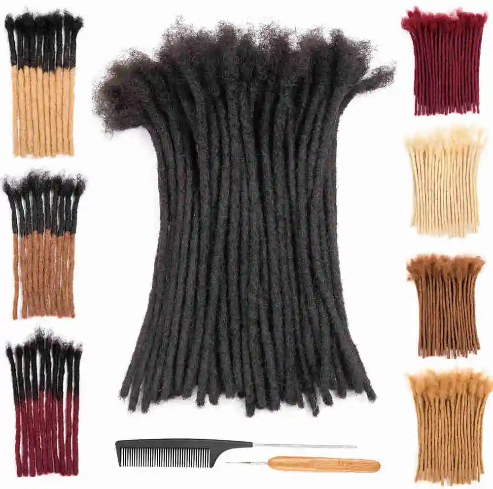 100% natural handmade 12" Afro kinky extensions braiding human hair bulk 613 blonde soft crochet dreadlocks weave deals