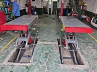 Plataforma elevadora de tijera fija portátil de elevación media para coches, elevadores de tijera hidráulicos para vehículos