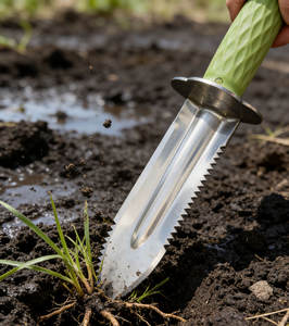 <span class=keywords><strong>Pala</strong></span> Detectora de Acero Inoxidable de Alta Resistencia CHANGLIN con Hoja Dentada Doble, Mango de Goma y Funda de Transporte - 1 Año de Garantía - Product Image 5